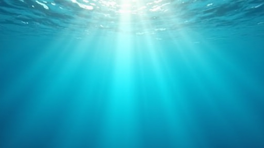 A tranquil underwater scene with gentle ripples and light rays